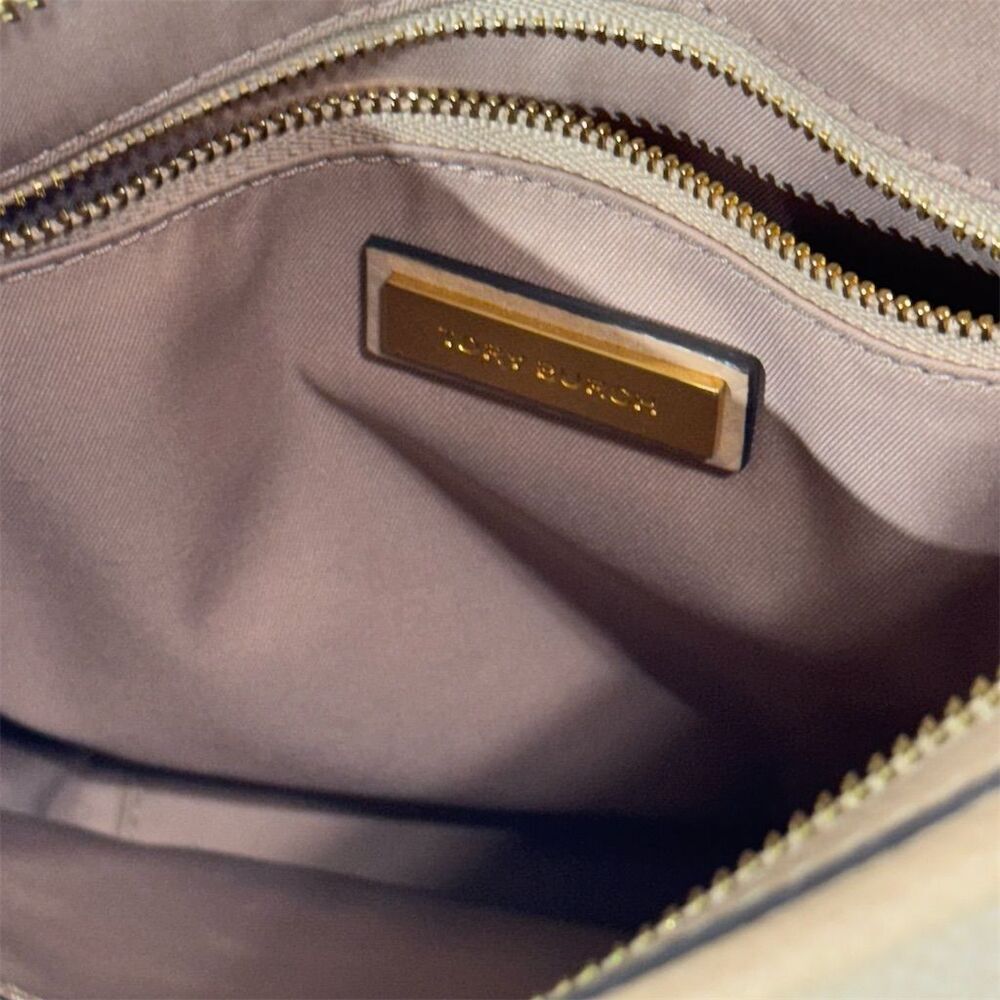 Tory Burch McGraw Crossbody Bag Devon Sand Pebbled Leather w/ Dust Bag Designer - Picture 12 of 12